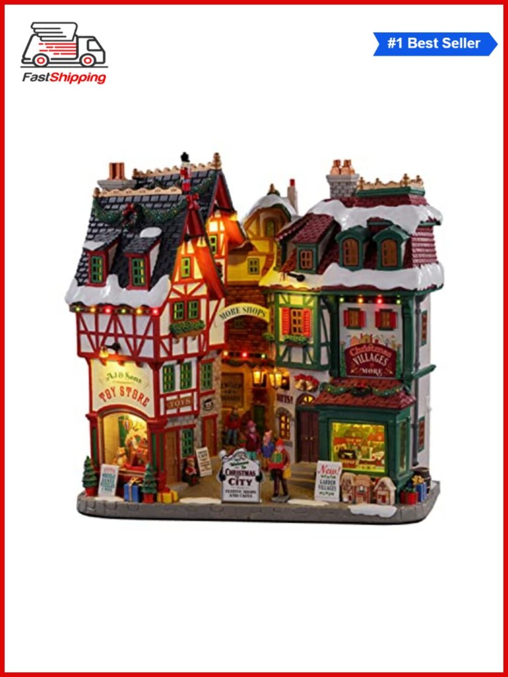 🎅 Lemax Christmas Village Battery-Operated Polyresin Collectible Building